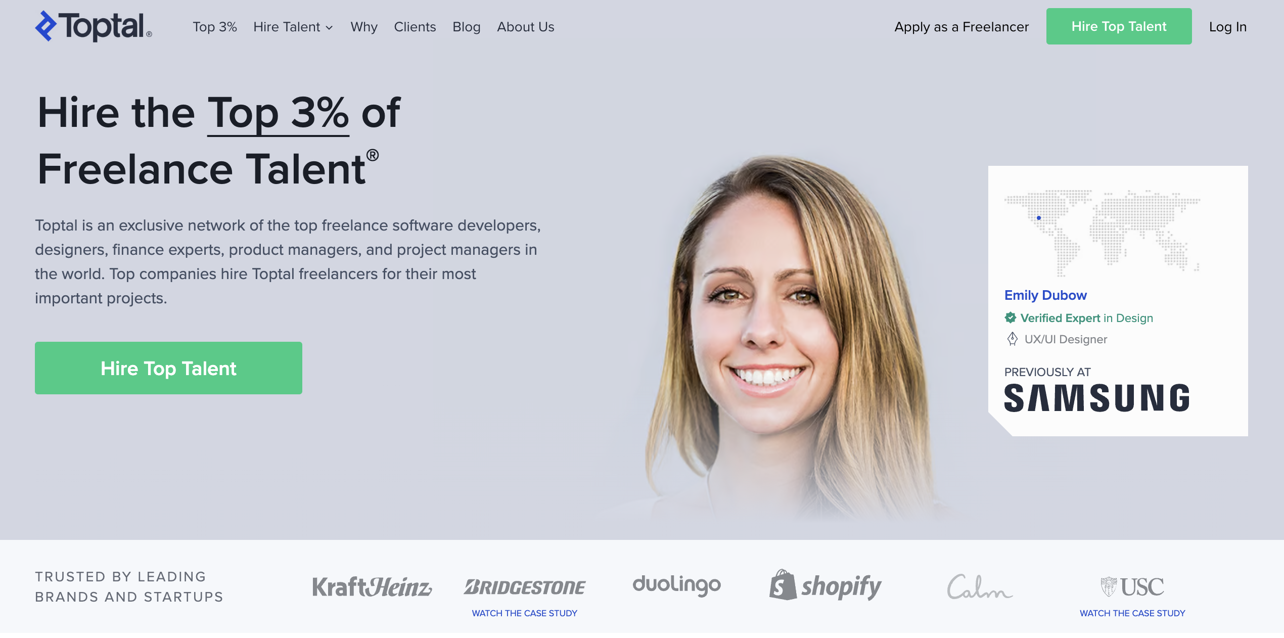 toptal home page