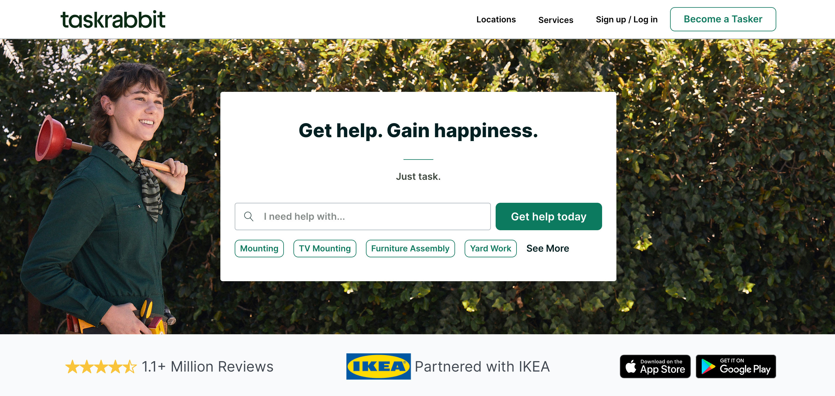 TaskRabbit homepage