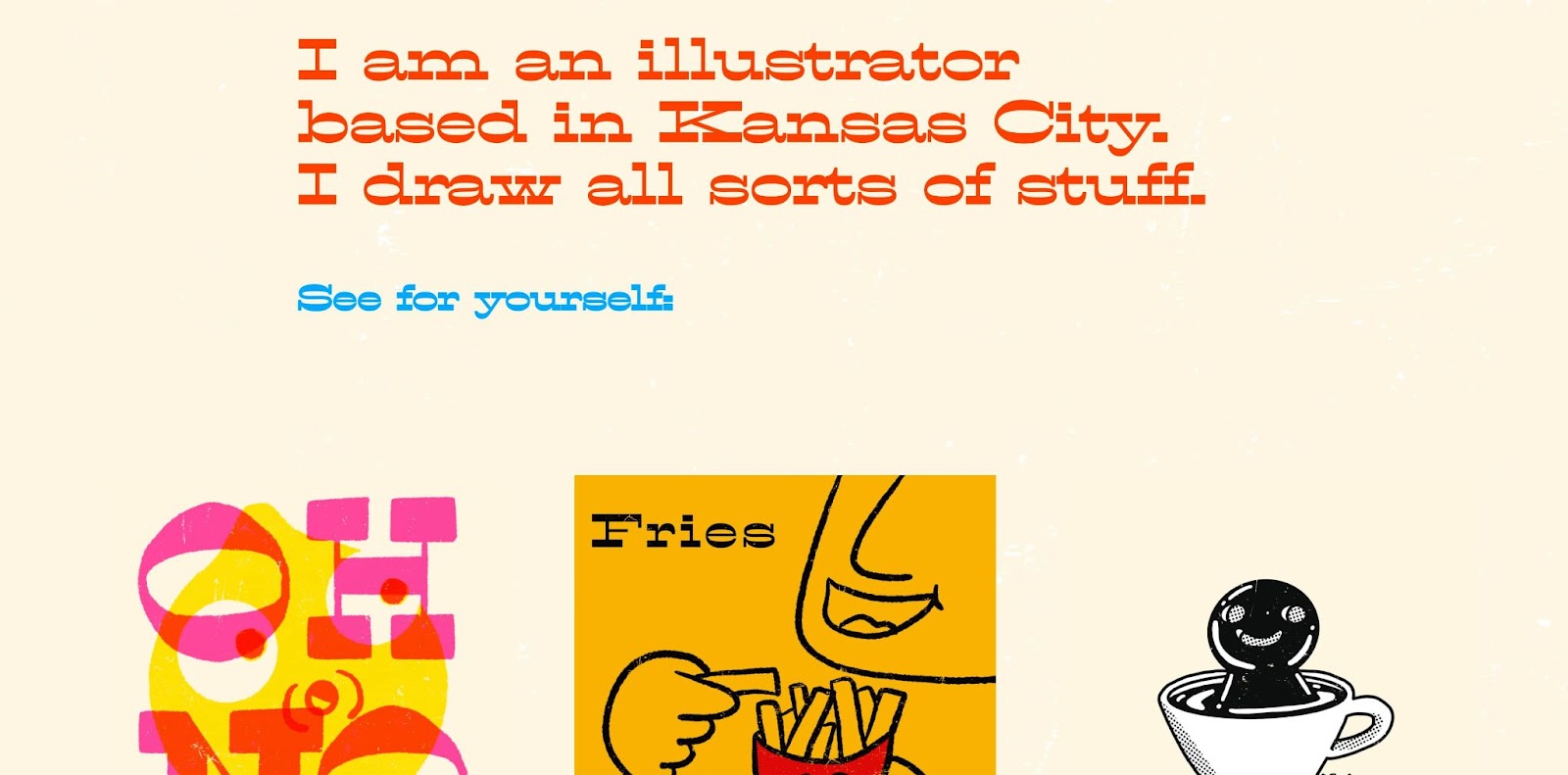 An image of Frank Myle's website; "Everything is Bad"