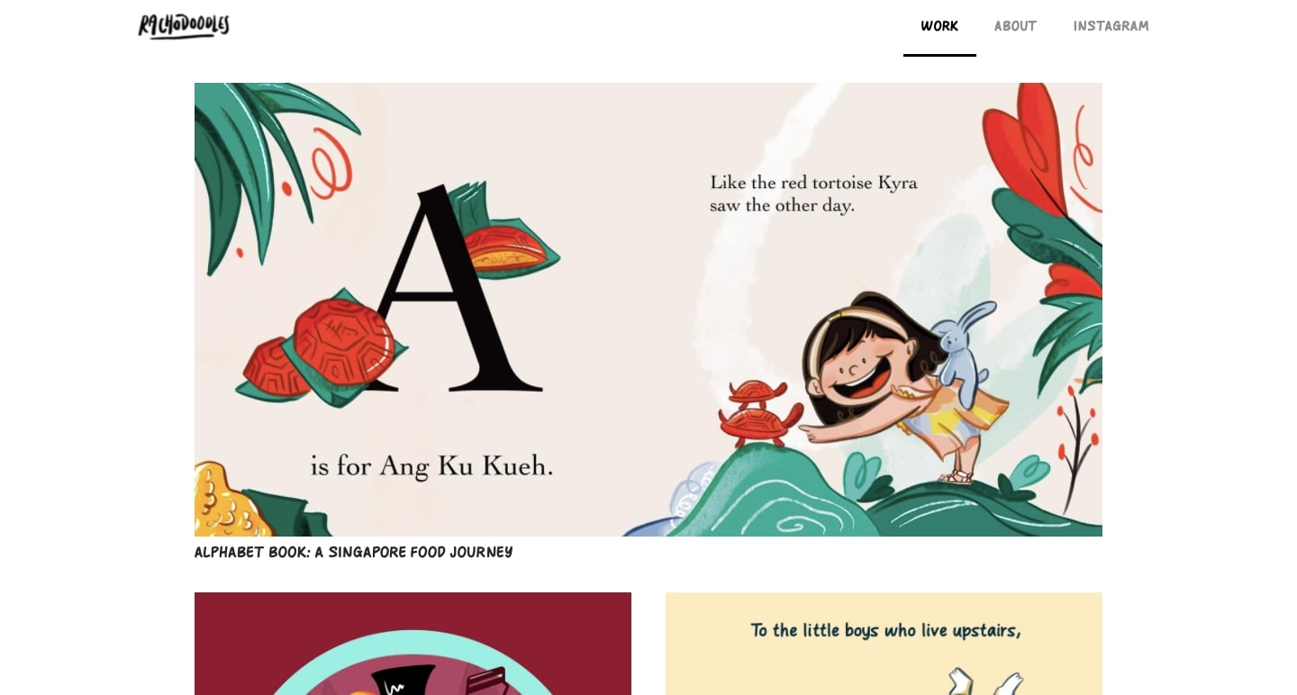 An image of Rachodoodles's fun personal site.