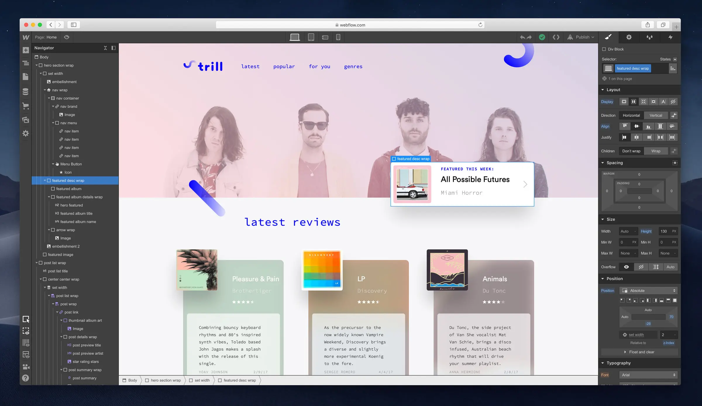 Navigator now on the left for everyone