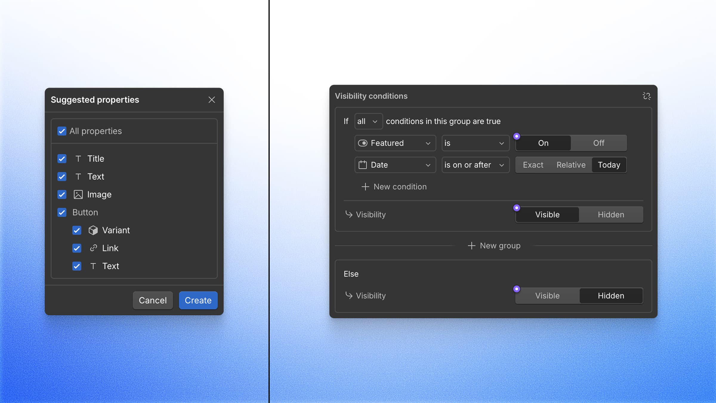 Create more flexible components and CMS pages
