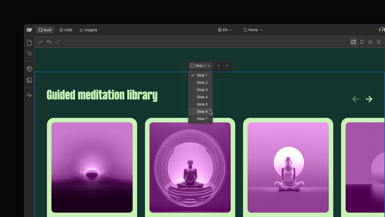 Edit content in interactive elements