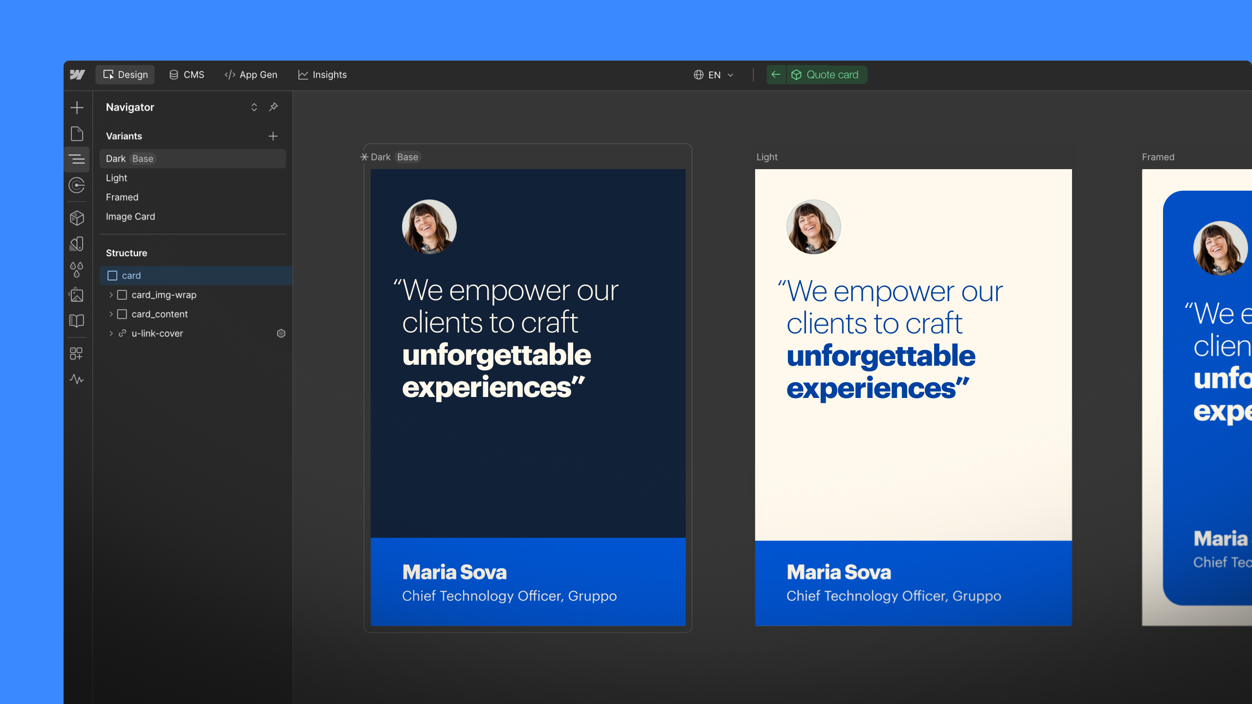 Component Canvas is rolling out now