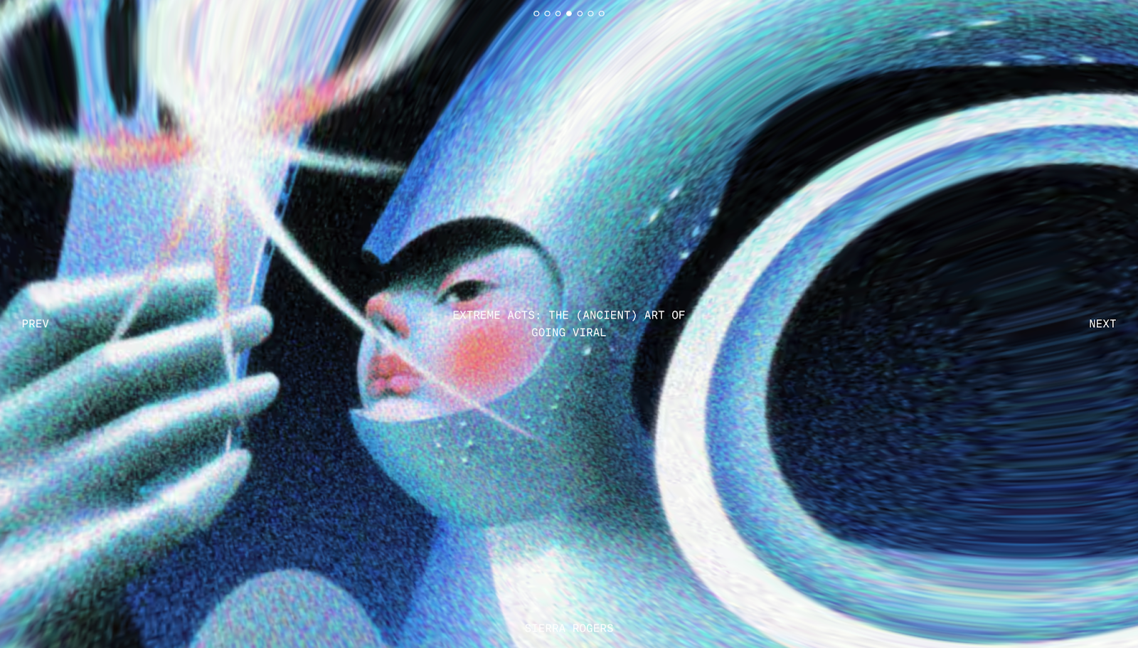 A screenshot of Chronically Online Magazine's homepage