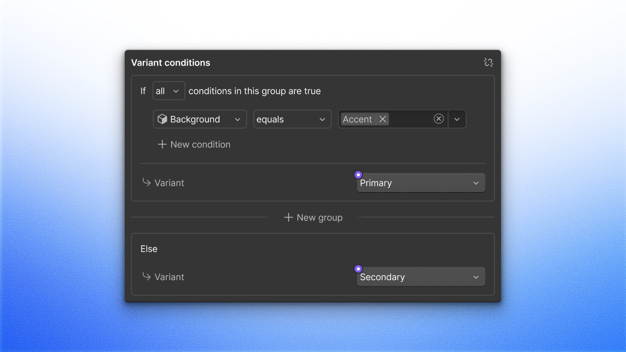 Control content with conditional logic