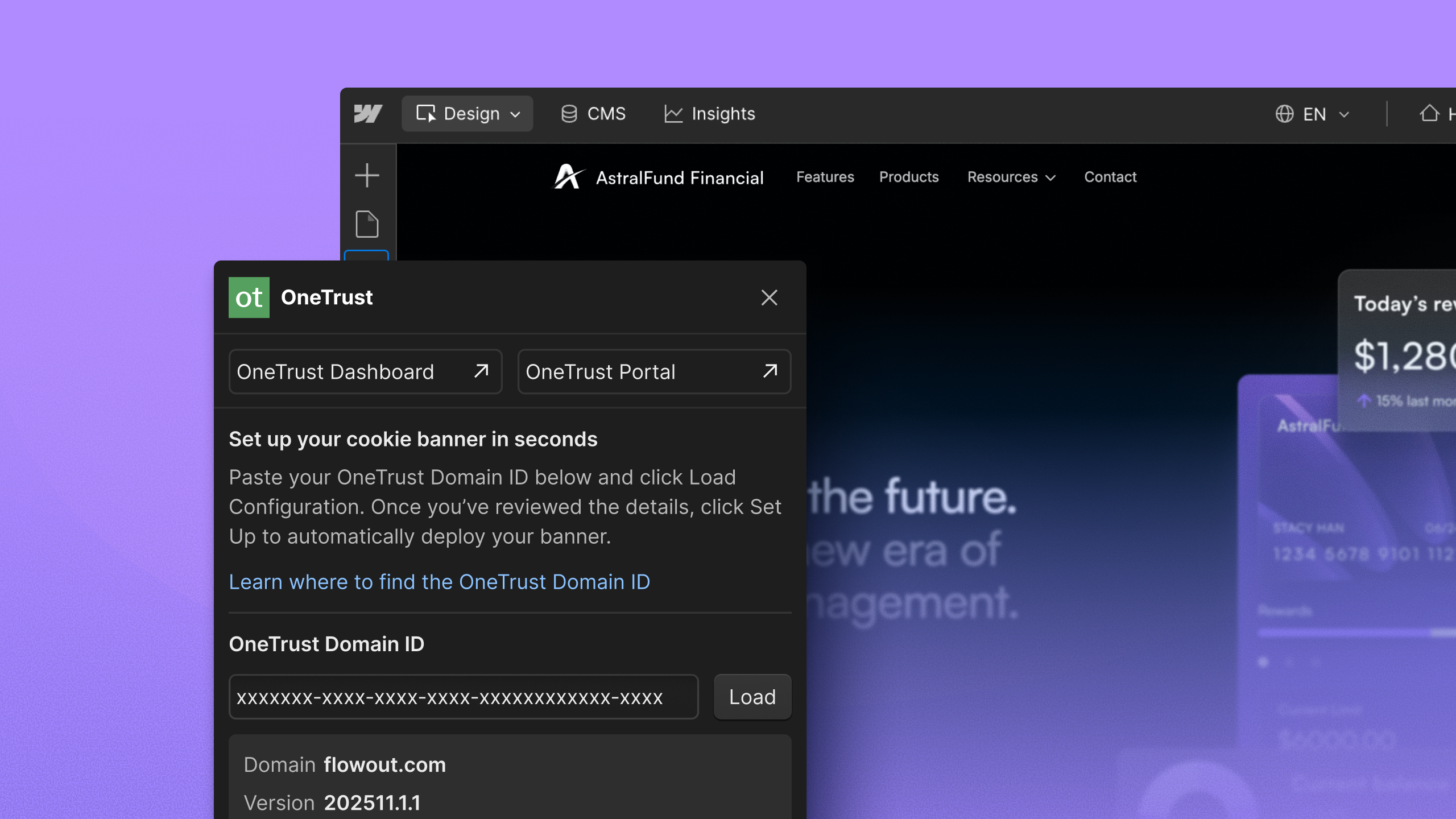 Introducing the OneTrust app for Webflow