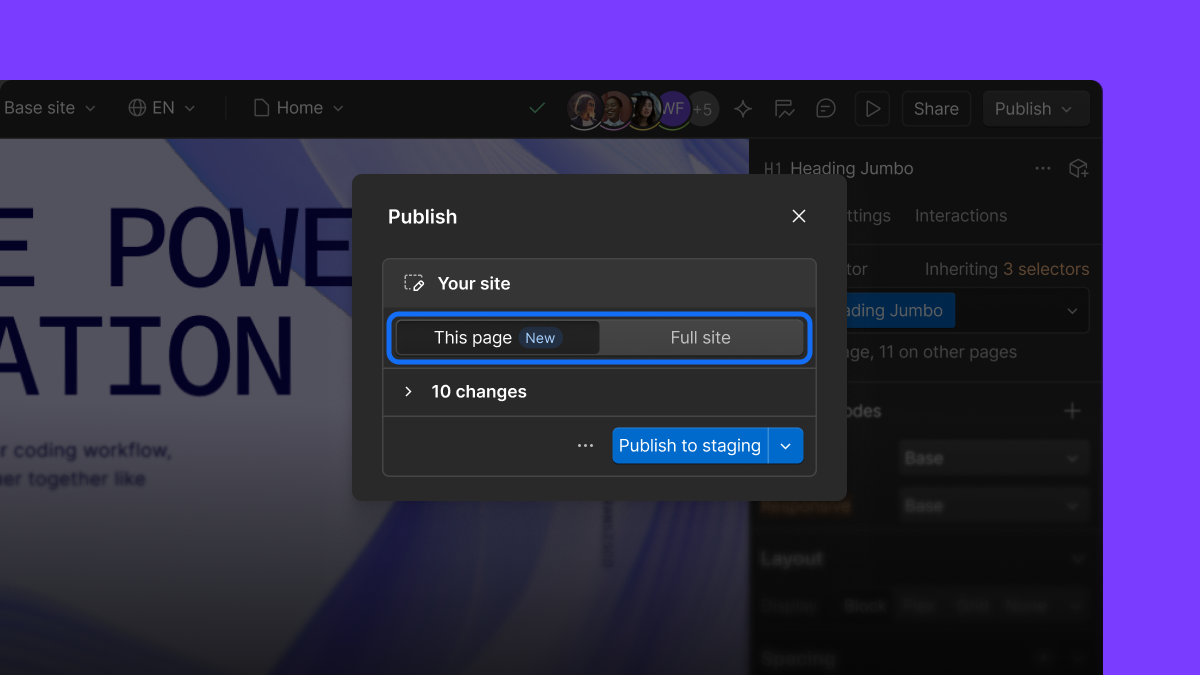 Ship quickly and safely with Single-page publishing