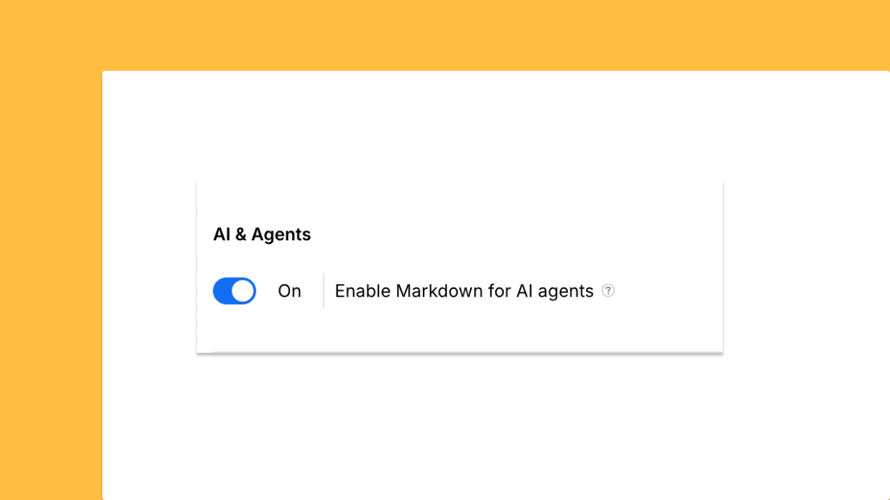 Markdown for AI agents
