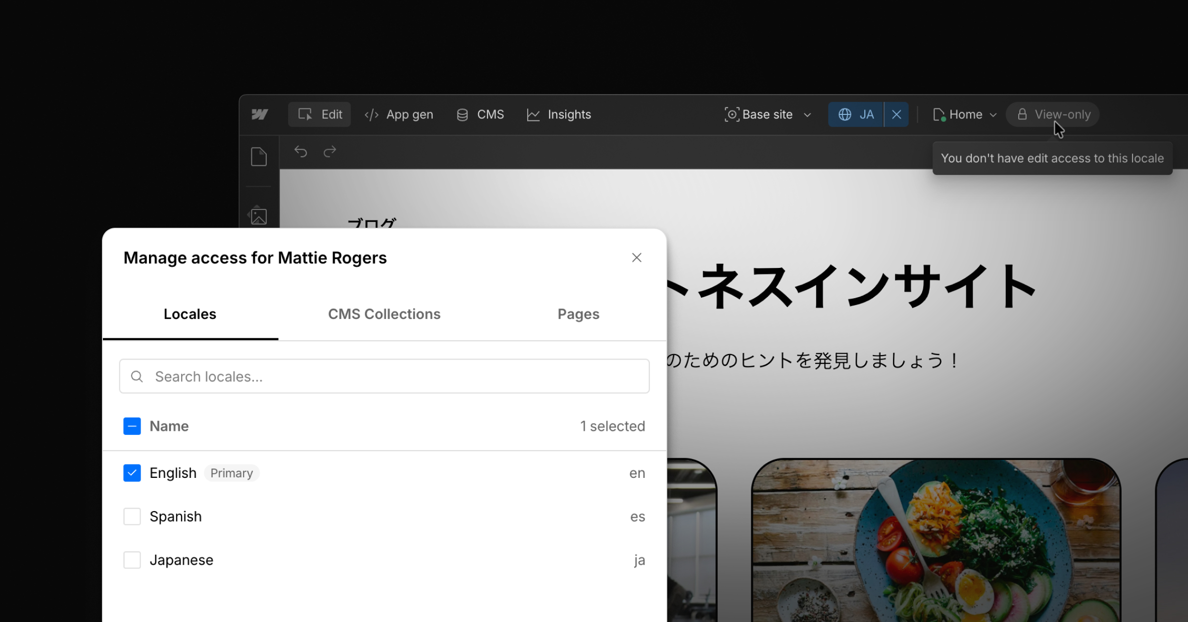 Locale-specific access control