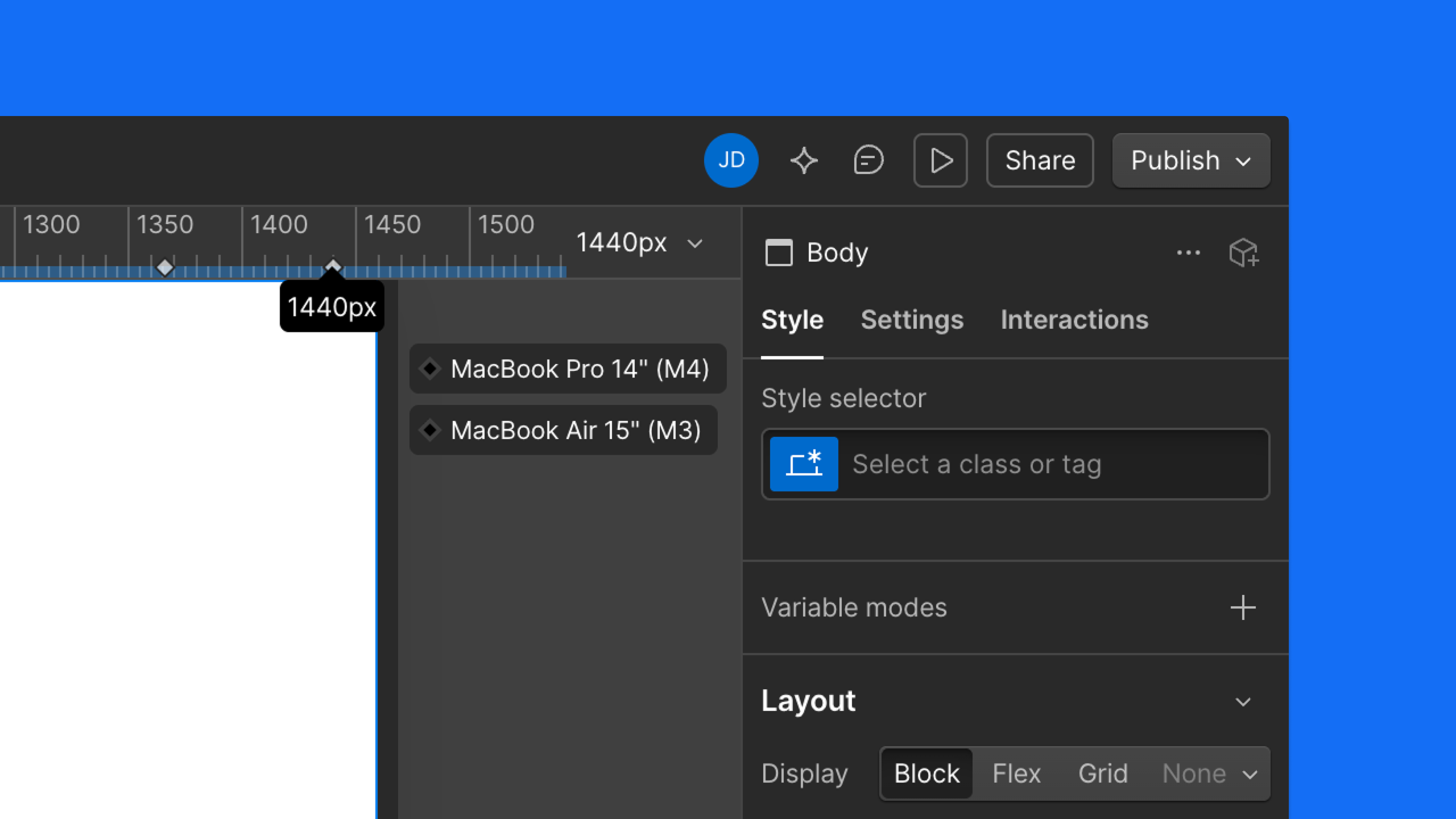 Modern devices for the canvas
