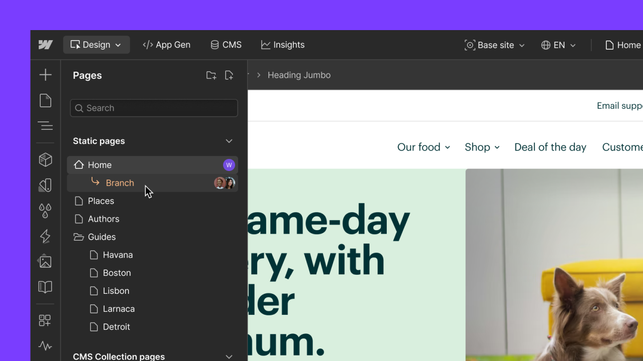 Real-time collaboration comes to Page Branching