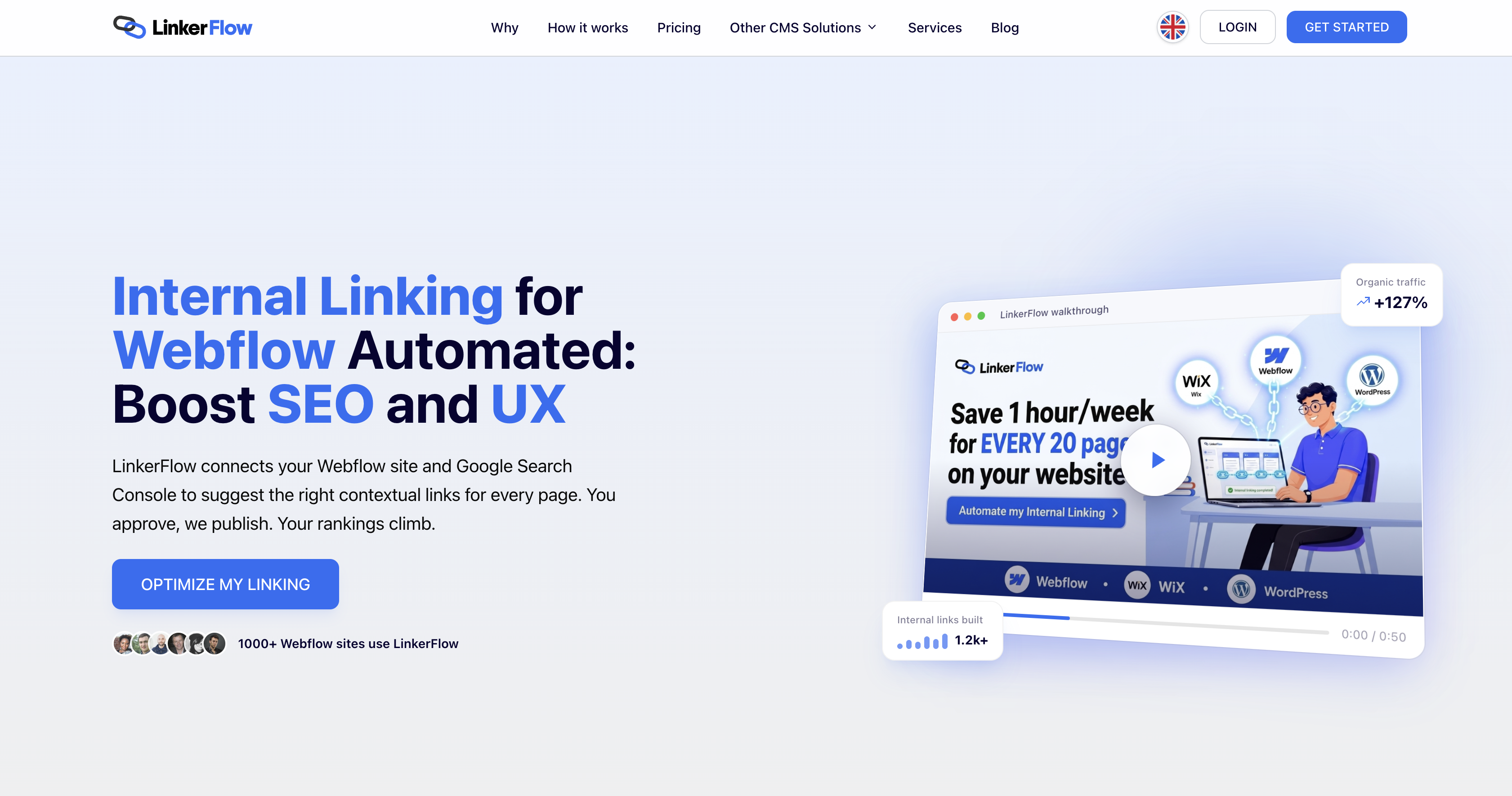 Linkerflow homepage hero