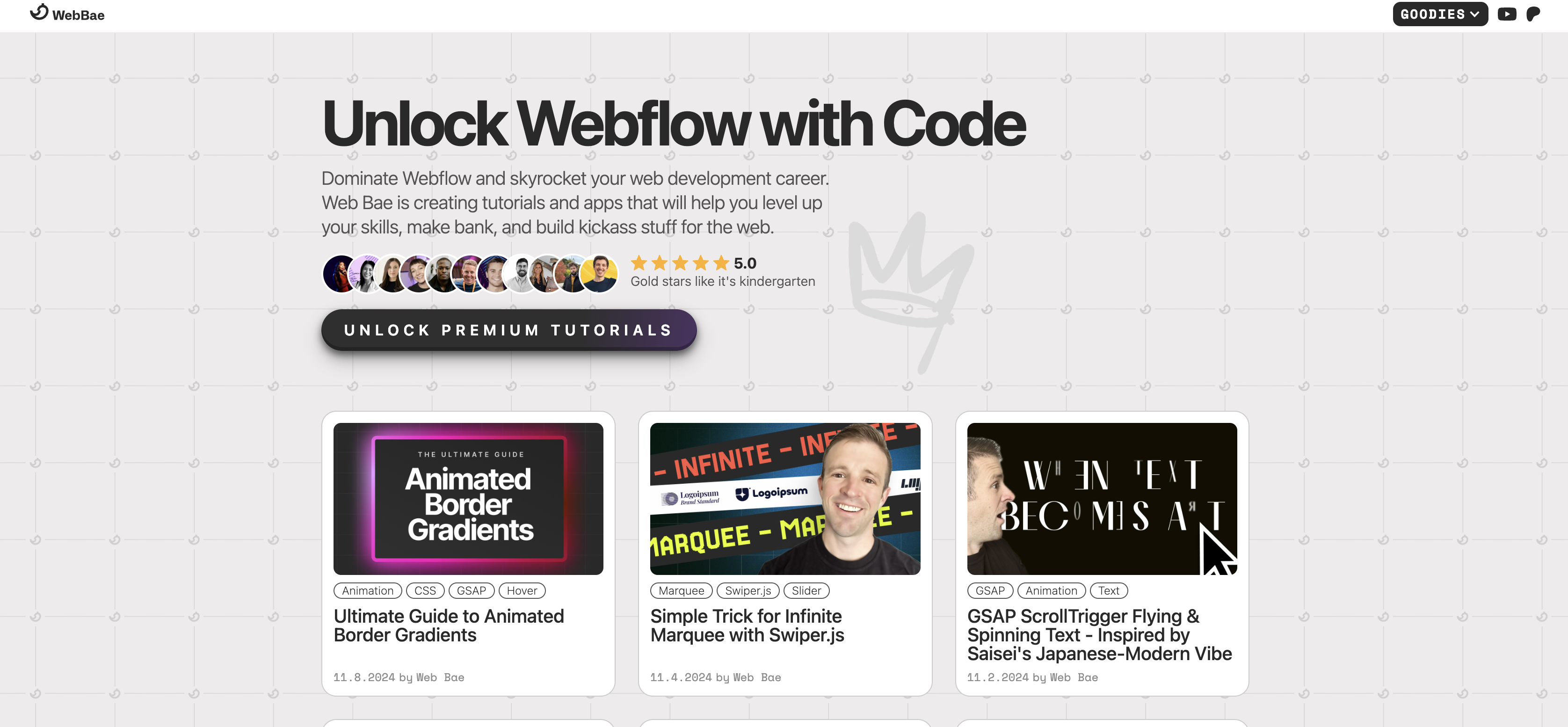 Web Bae homepage, the publisher of Clip Path Bae