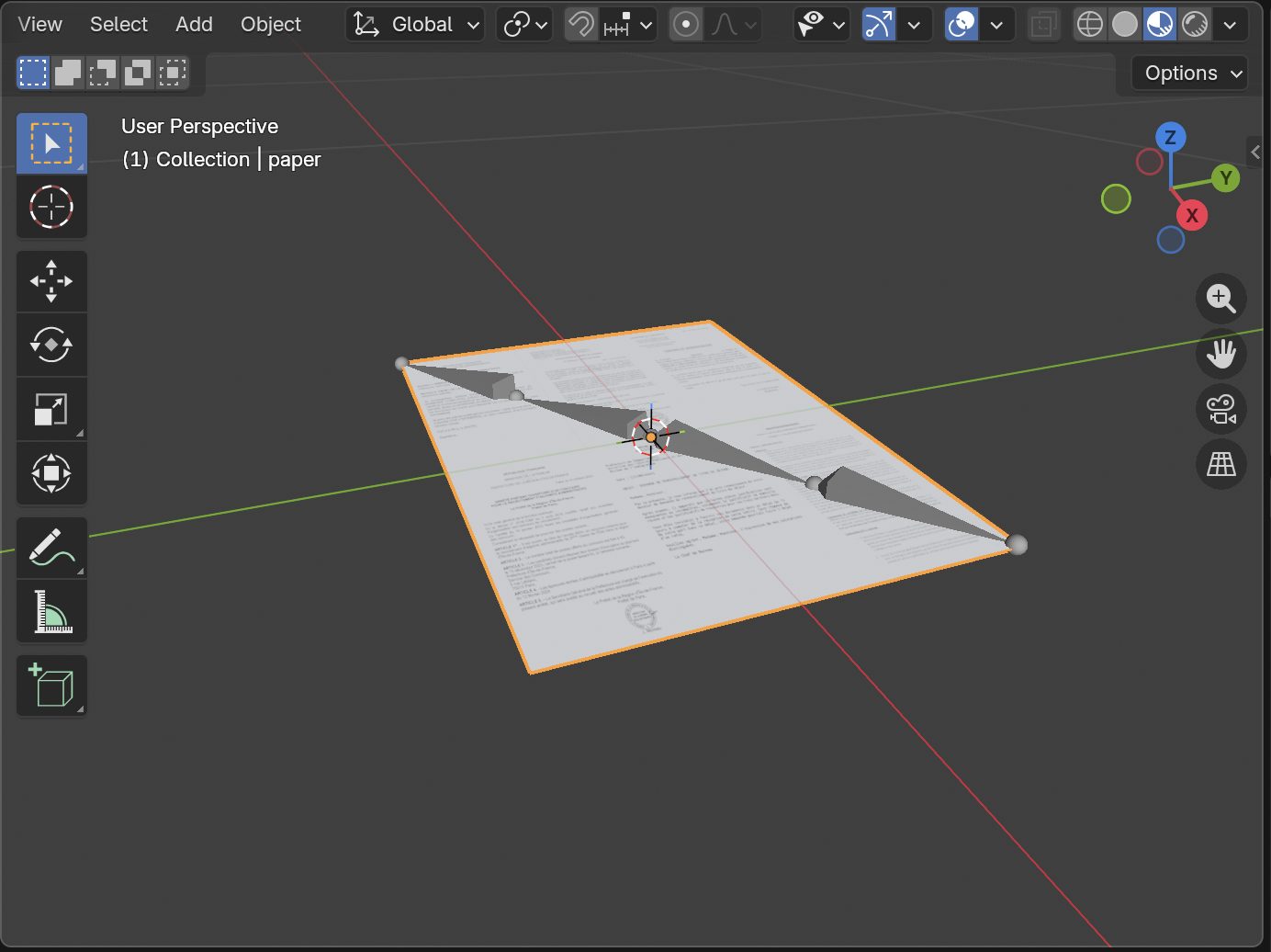 Flying paper documents animated in WebGL on the Dialed website