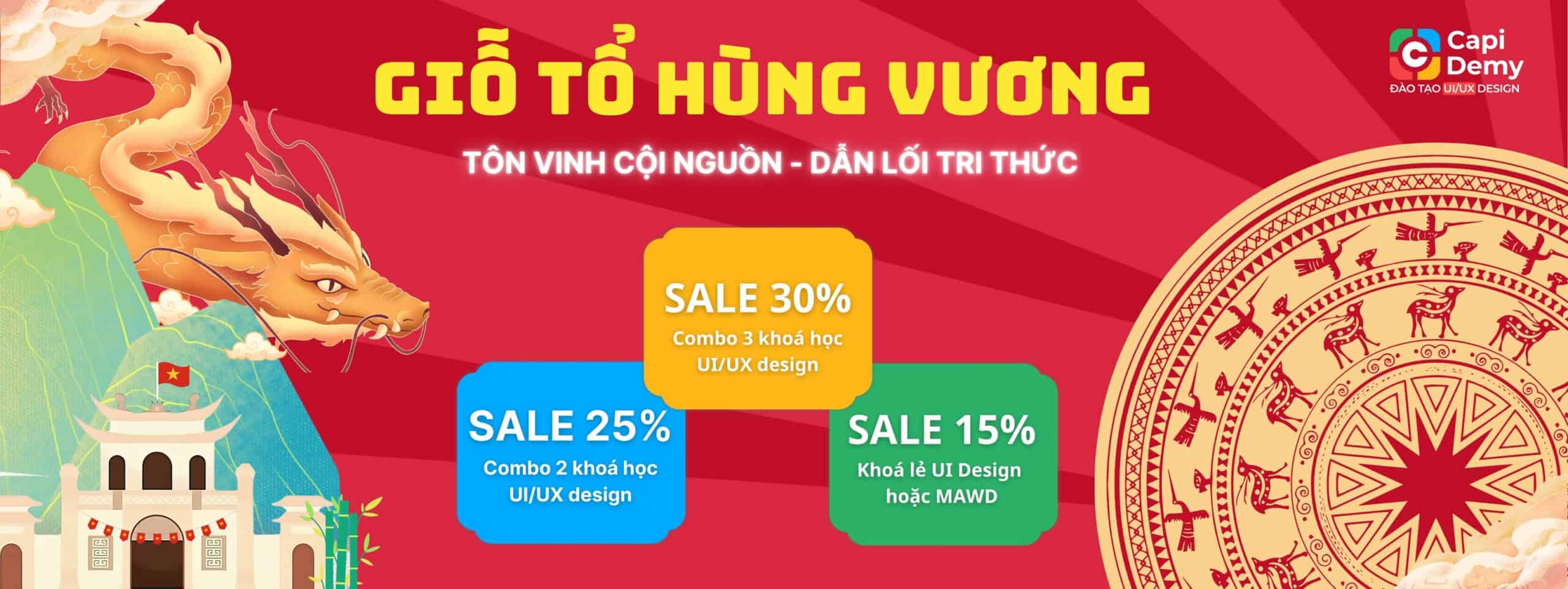 Ưu đãi đặc biệt khoá học UX/UI Design nhân dịp Giỗ Tổ Hùng Vương