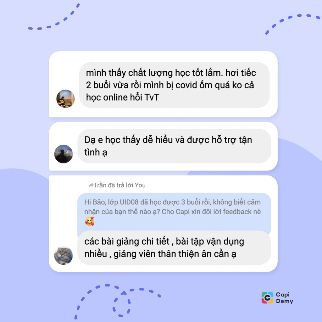 Feedback học viên lớp UI Design #08 sau 3 buổi học đầu