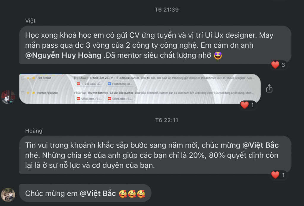 Feedback học viên lớp Mobile App Design #33