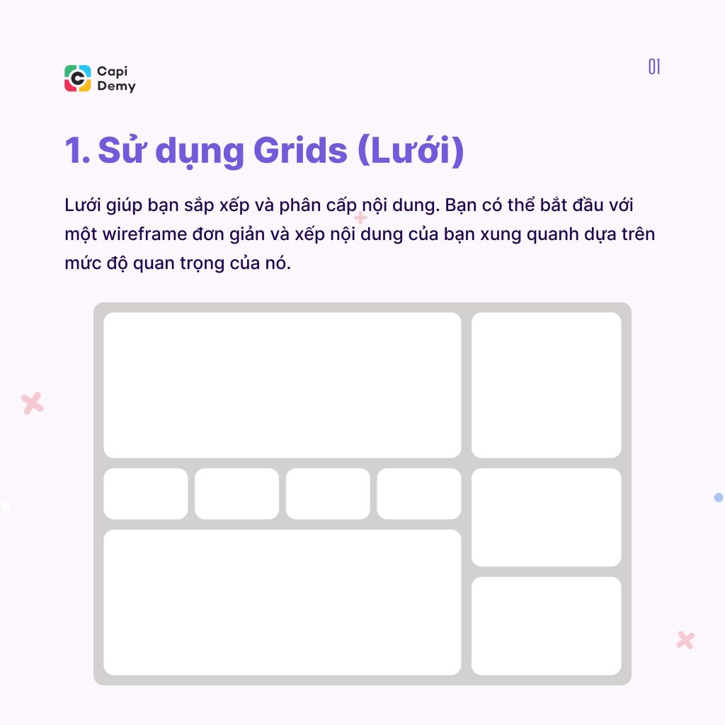 Sử dụng Grids (Lưới)