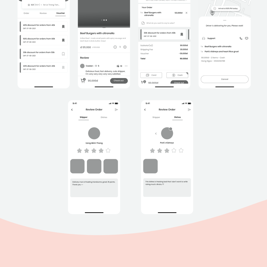Sản phẩm học viên Khoá Mobile App Design #27 - Trần Thị Thim