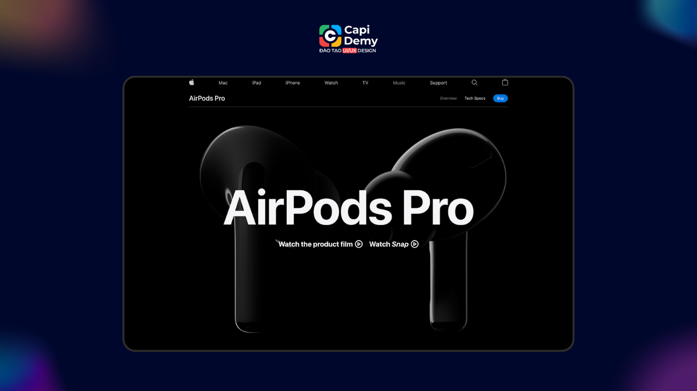 Typography trong thiết kế Dark mode