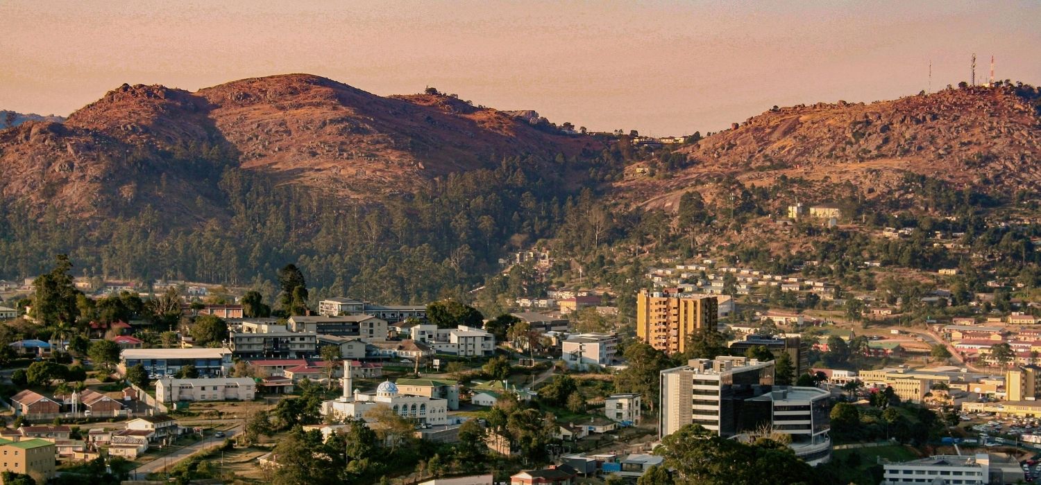 Manzini City where much business happens in Eswatini