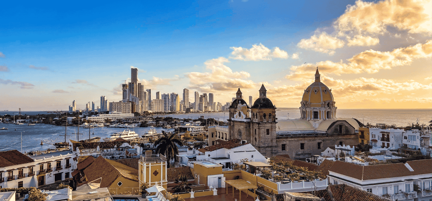 Cartagena in Colombia, South America, a harbour city