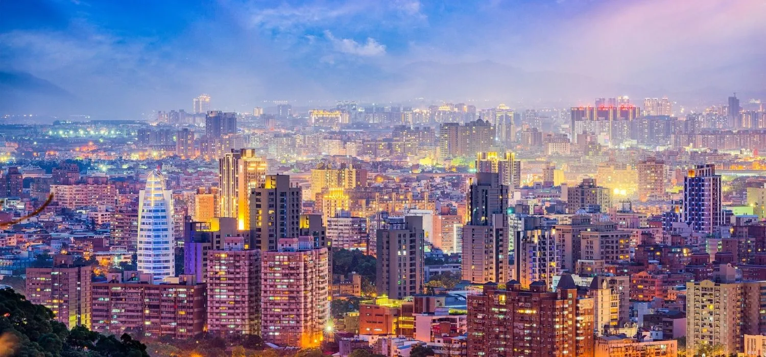 Taoyuan, a major industrial and technological and business center for Taiwan