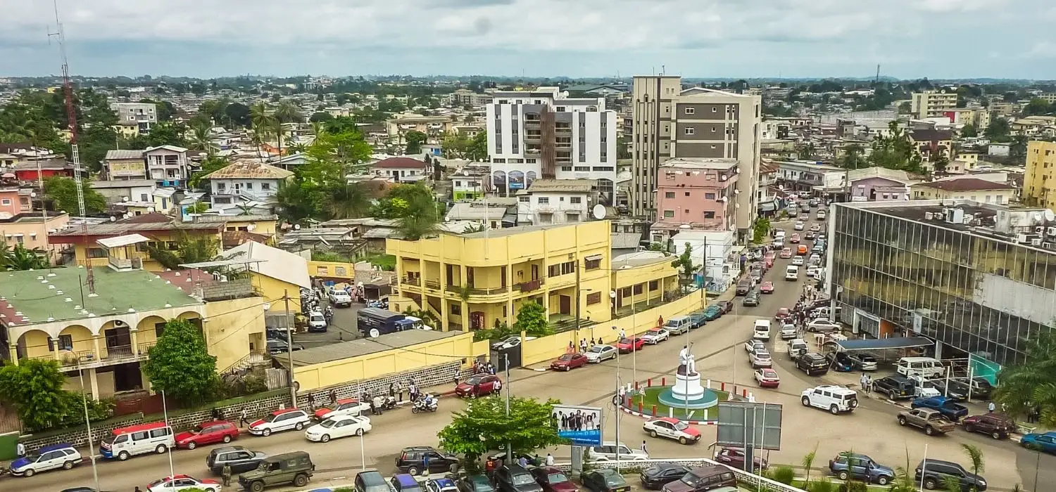 City square of Libreville, economic capital of Gabon
