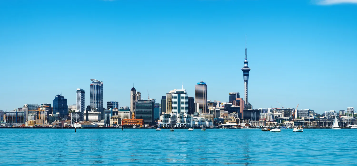 Cityscape of Auckland, New Zealand, the country's business capital