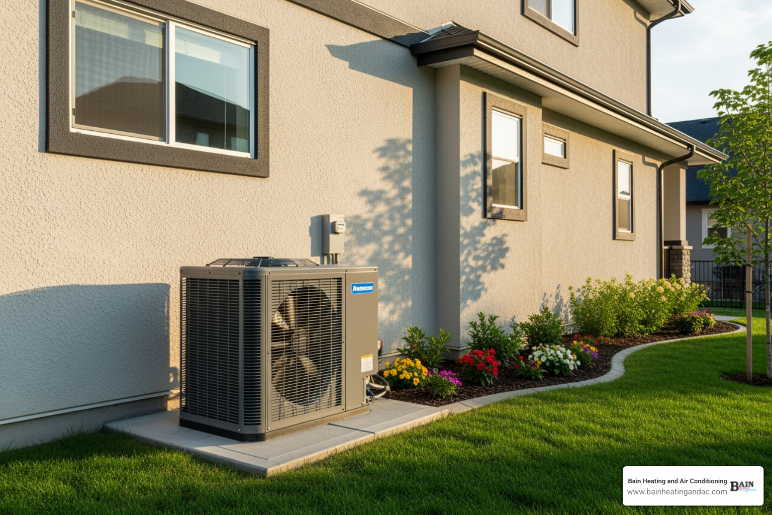 Infographic showing a heat pump system diagram with arrows indicating how it provides cooling in summer by removing heat from inside the home and moving it outside, and heating in winter by extracting heat from outdoor air and moving it inside, with labels for the indoor unit, outdoor unit, refrigerant flow, and seasonal operation modes - heat pump repair in anniston al