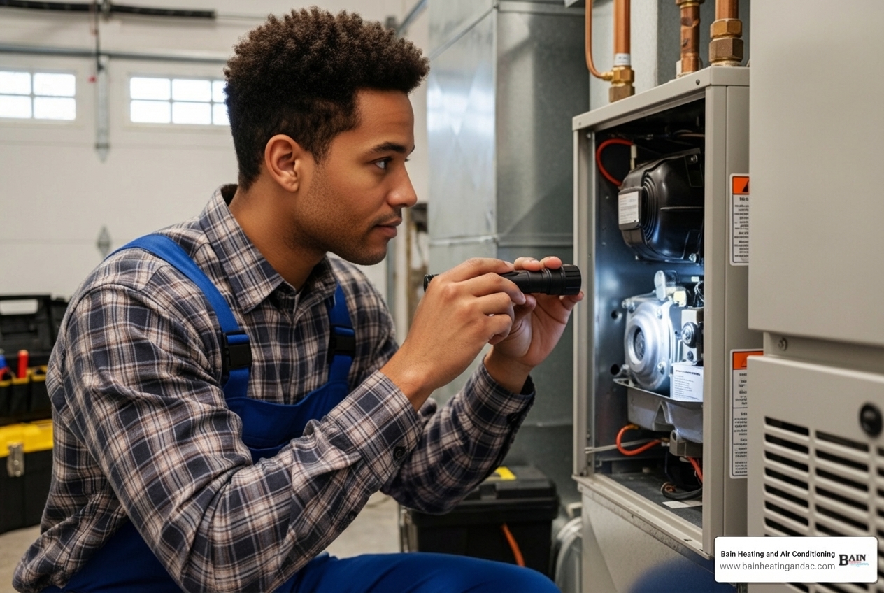 infographic explaining the top 5 warning signs that your heating system needs immediate attention - same day heating maintenance in anniston, al