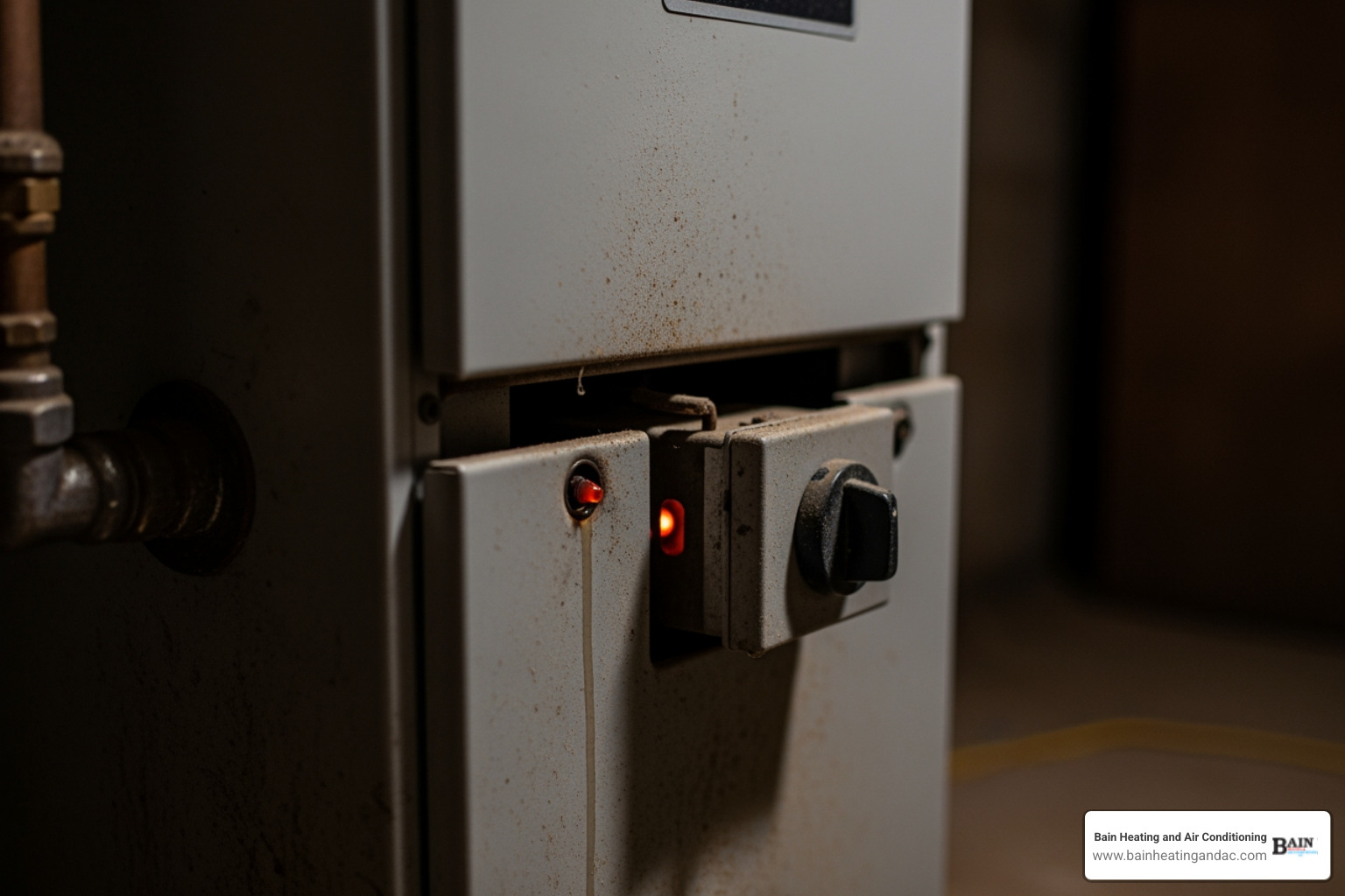 Infographic explaining the top 5 warning signs a furnace is failing - same day furnace installation in oxford, al