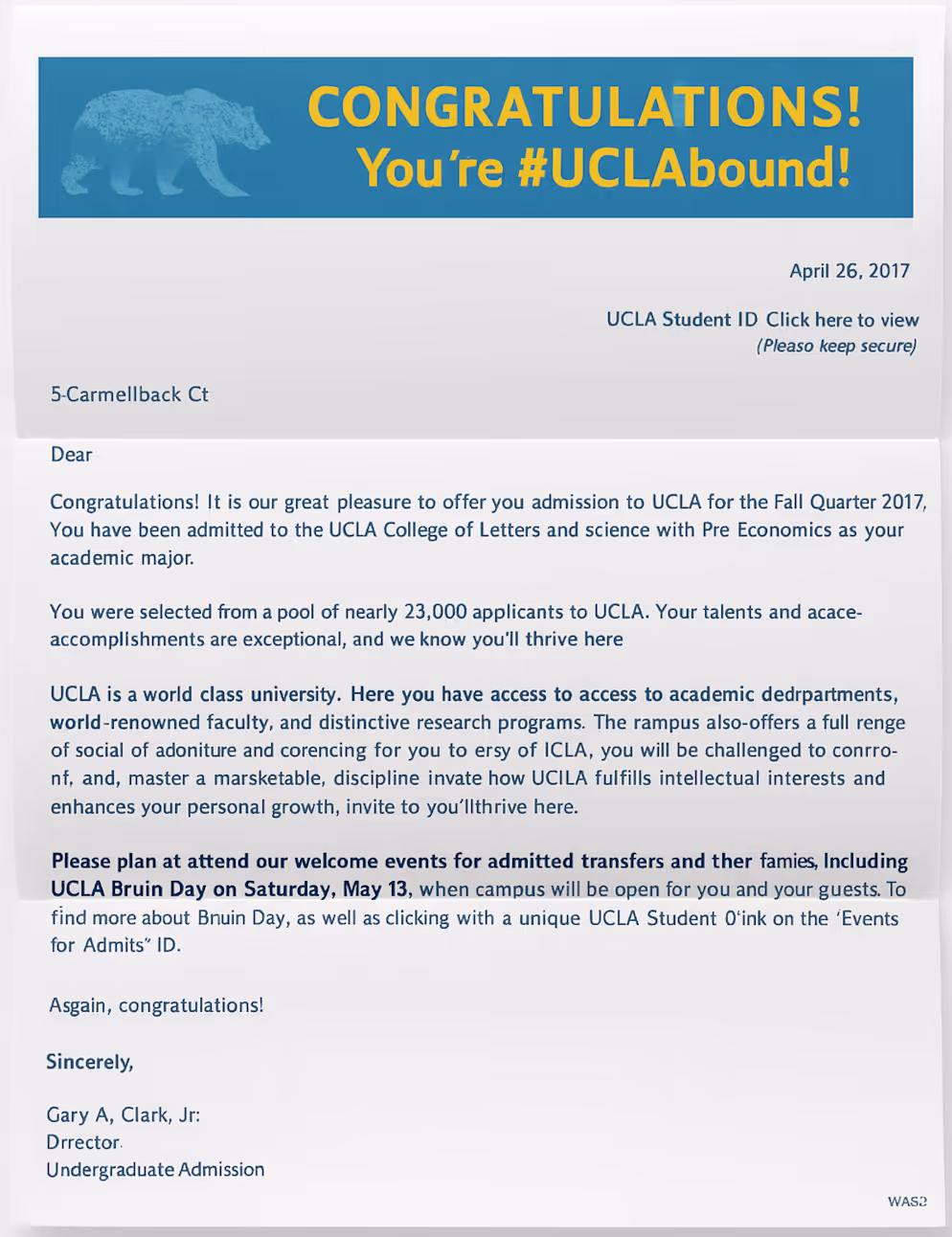 C.Park, Harvest College Prep student accepted to UCLA and UW Madison through transfer admissions