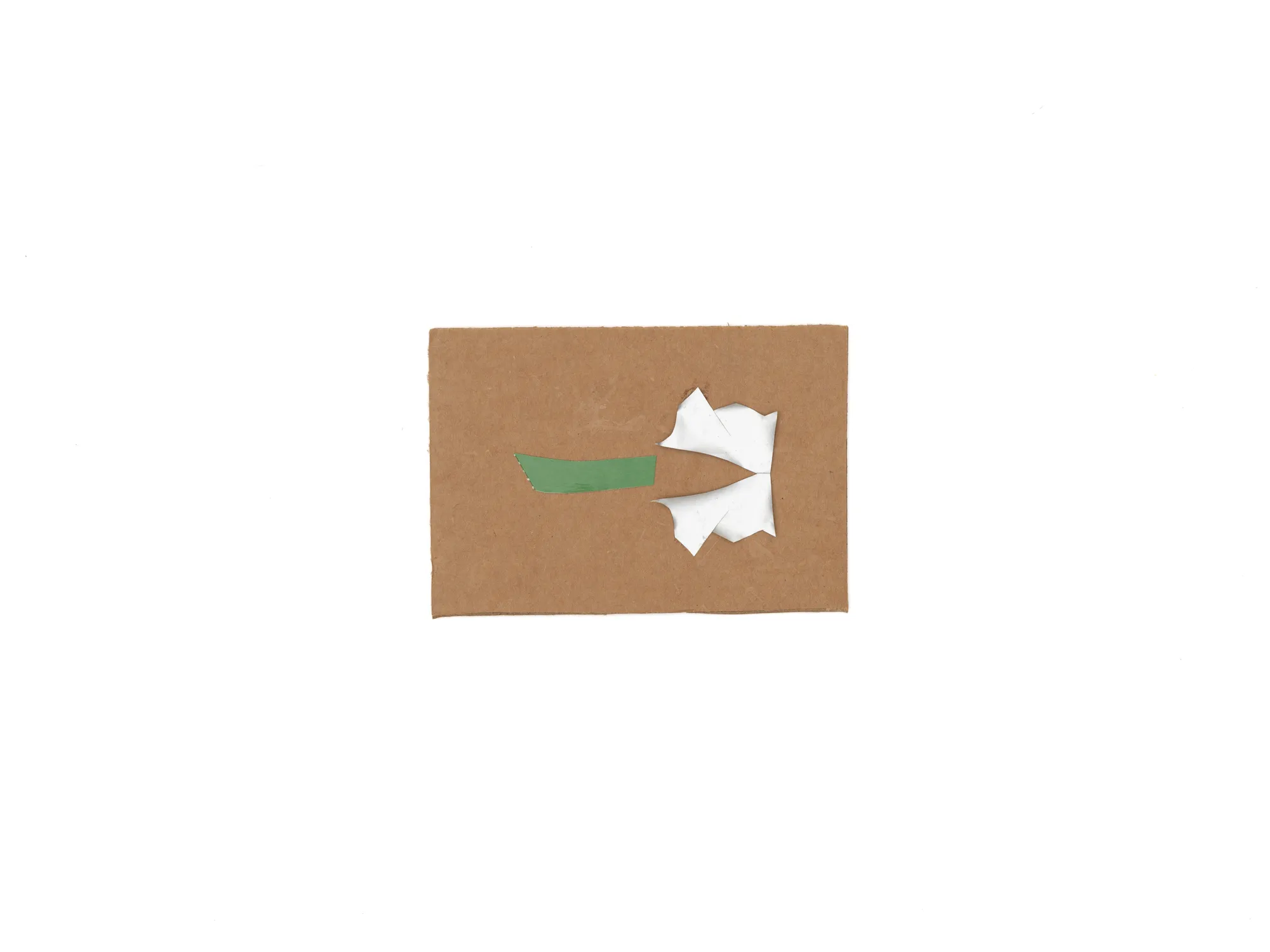 Cardboard XS 058 — foil paper, boat