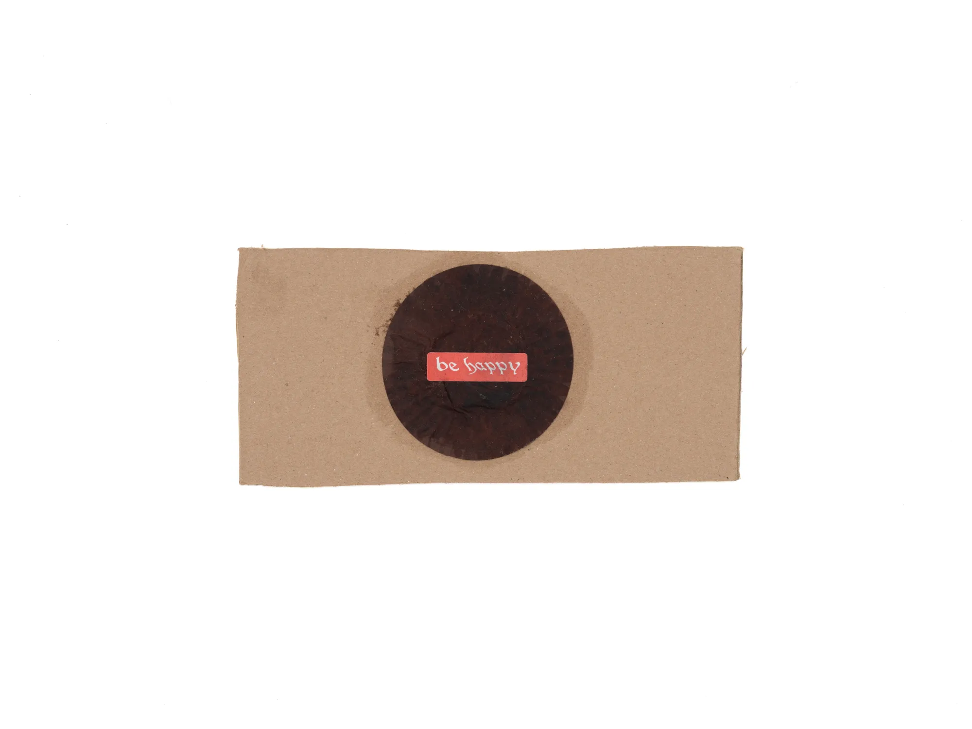 Cardboard XS 062 — be happy, cupcake, hickley spring water