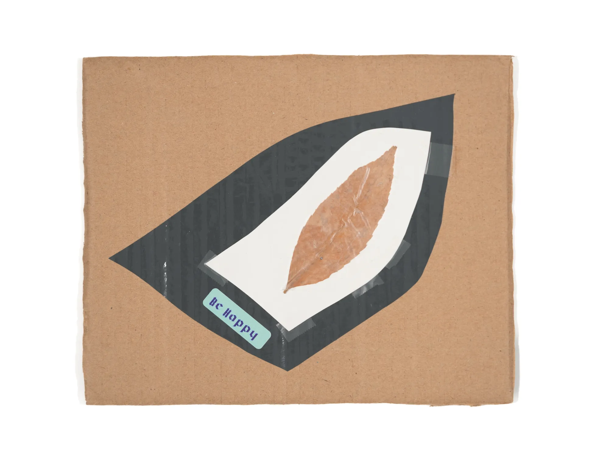 Cardboard XS 014 — Leaf, Be Happy