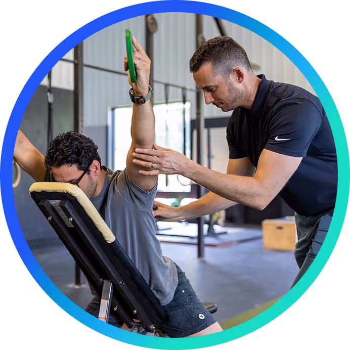 Eric working with a patient