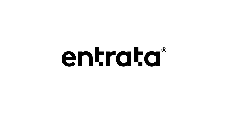 Entrata property management software logo integrated with access control and smart building technology for multifamily properties