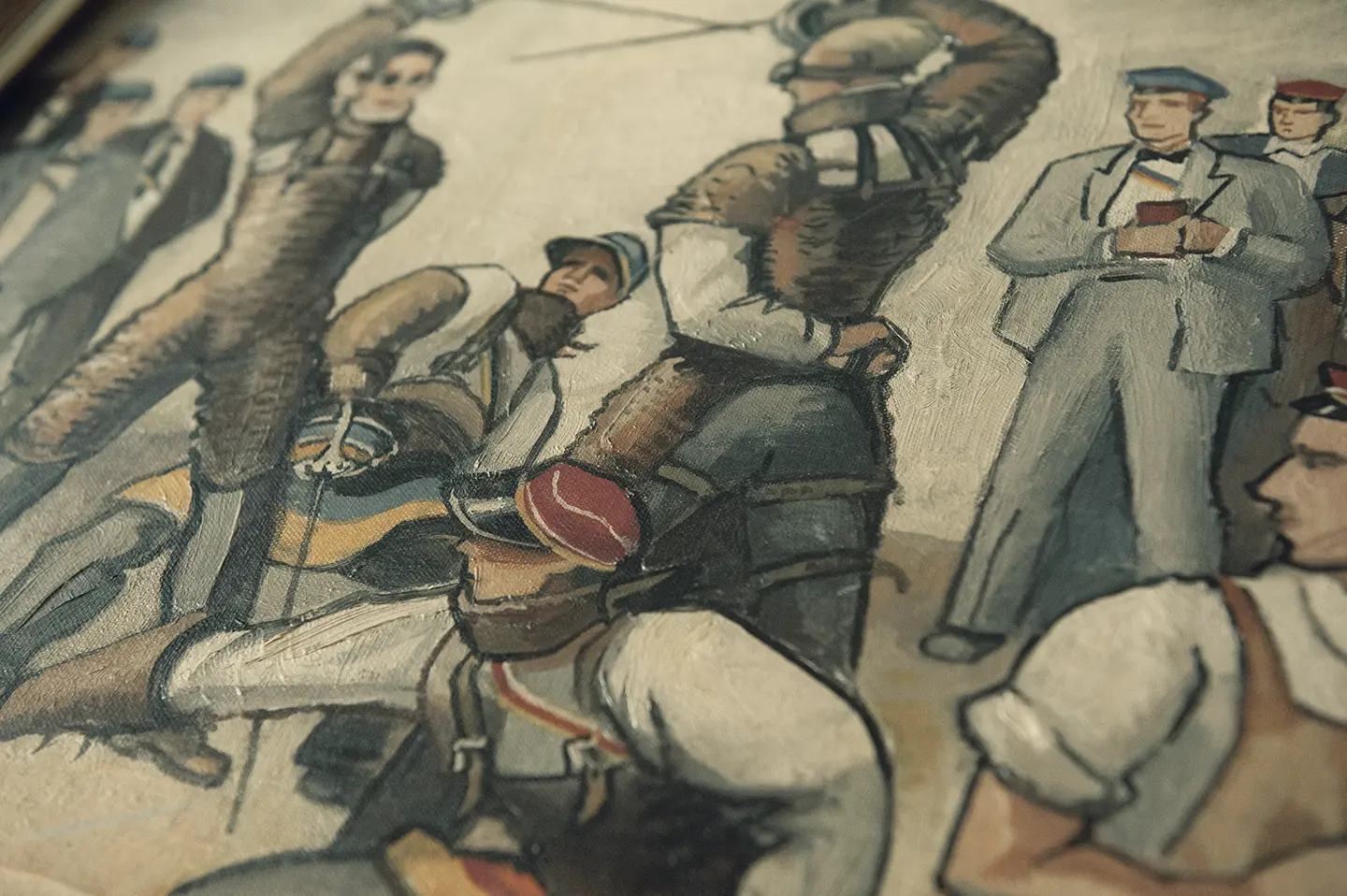 Ausschnitt aus einem Gemälde, das die Tradition der Mensur zeigt