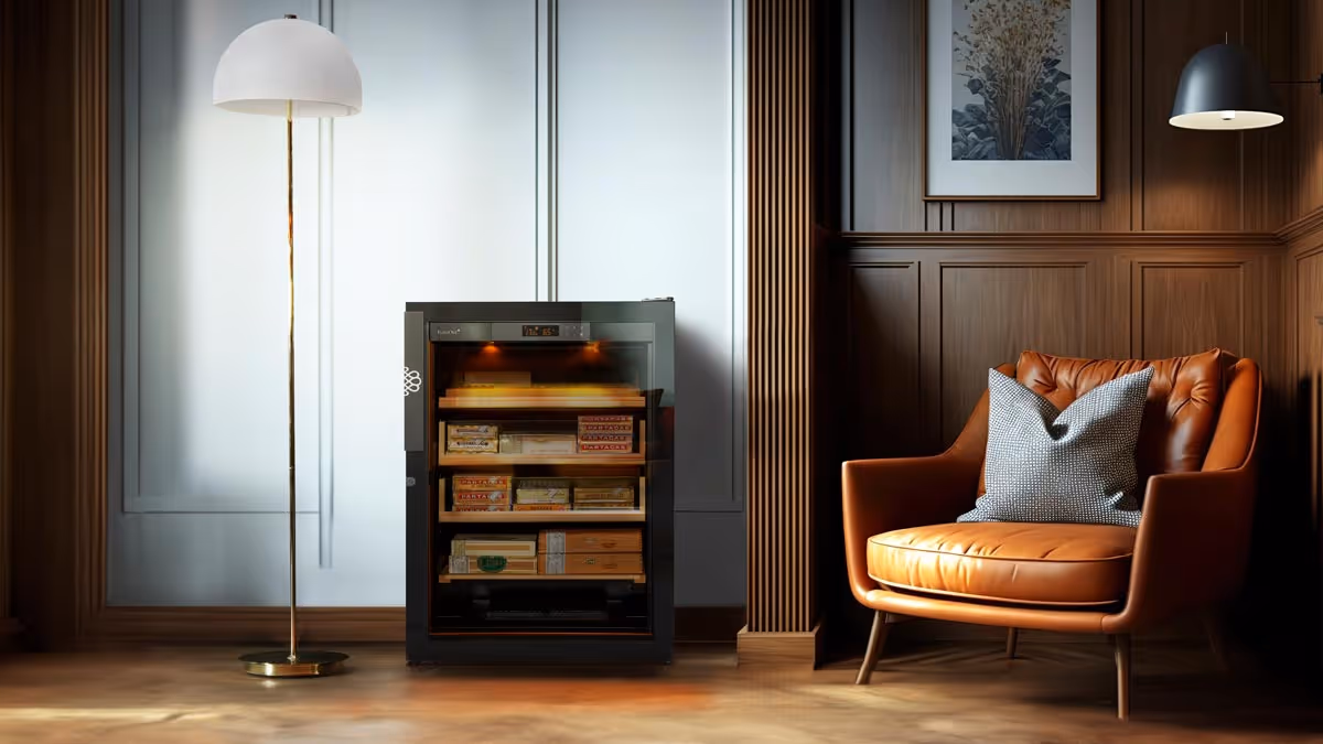 EuroCave cigar cellars by Cellar Concept, offering high-end storage for fine cigars in Dubai and the Gulf region
