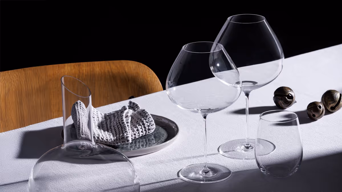 Sydonios wine glasses from Cellar Concept, bringing elegant design and exceptional clarity to wine lovers in Dubai and the Gulf