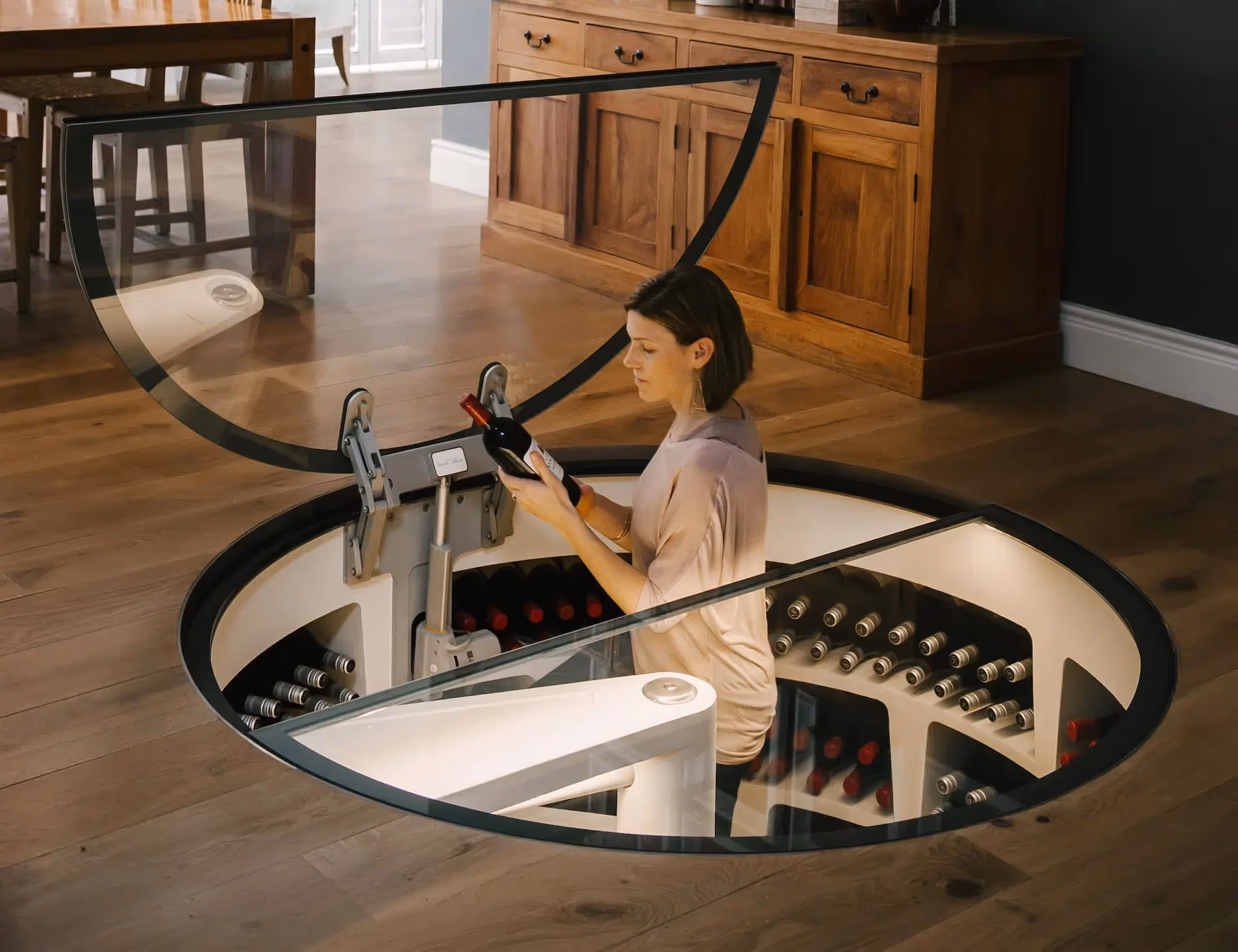 Explore the Iconic Spiral Cellar from Cellar Concept, a revolutionary underground wine storage system for collectors in Dubai and the Gulf