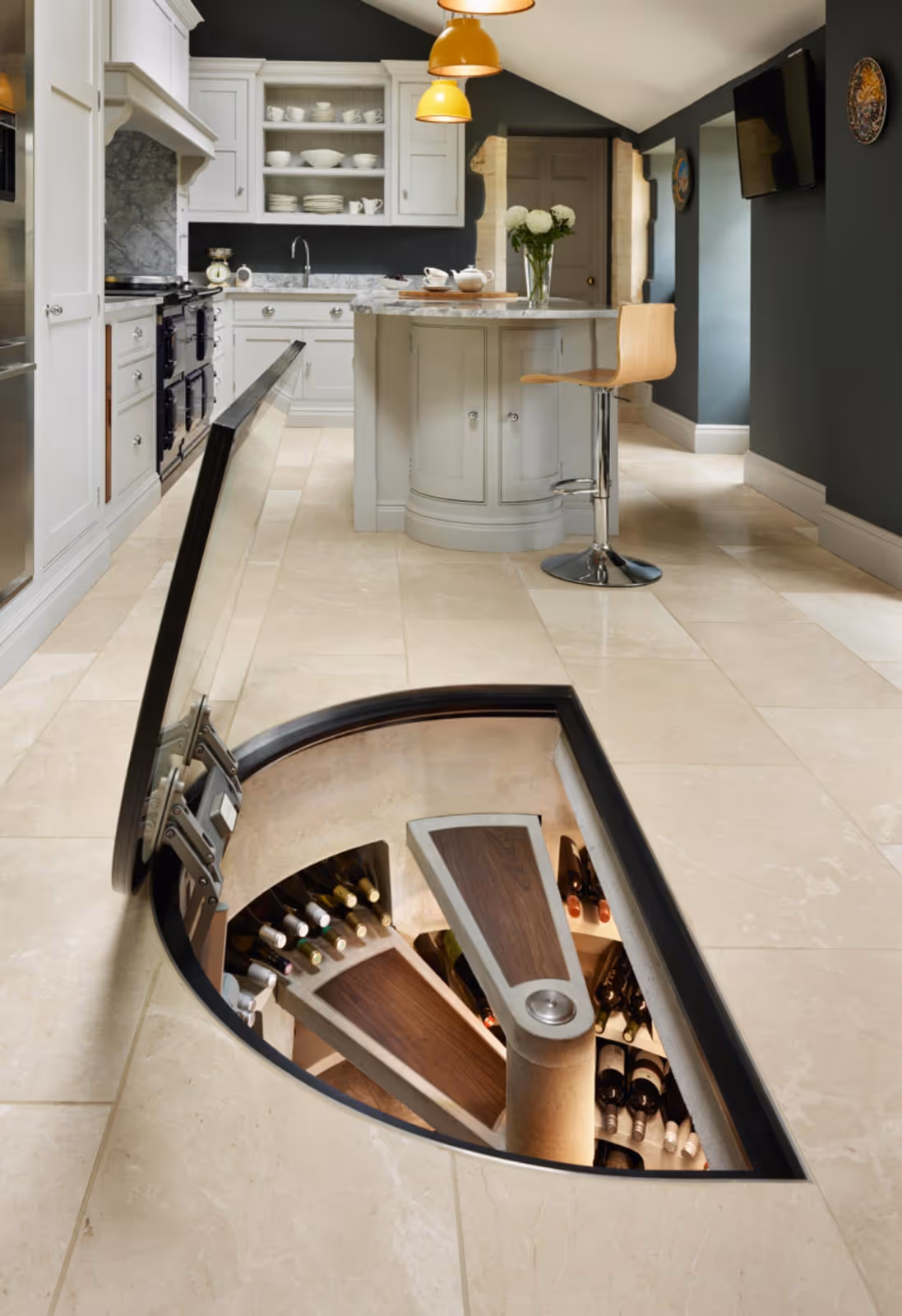 Half-Round Glass Door