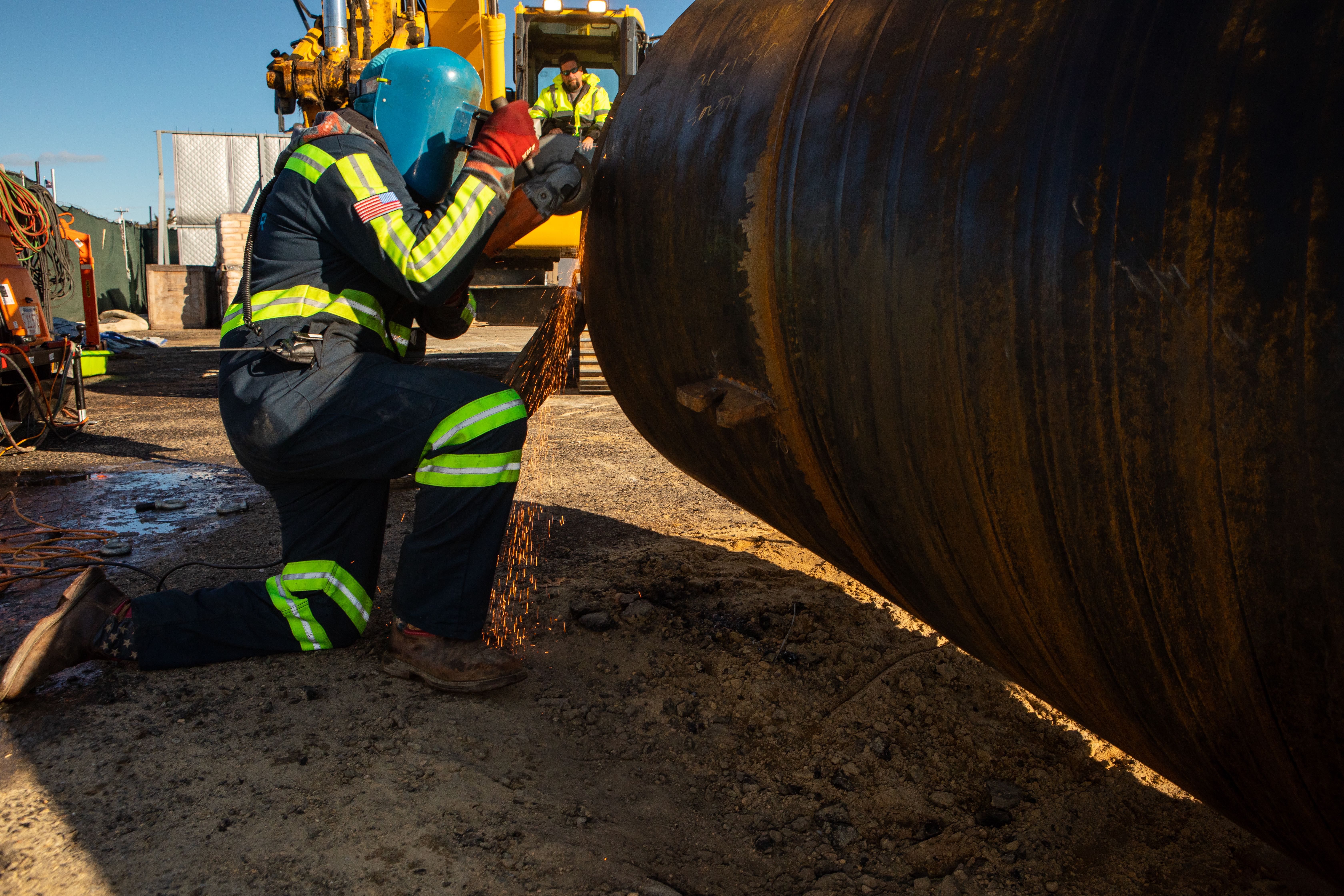 Worker on Vineyard Wind construction