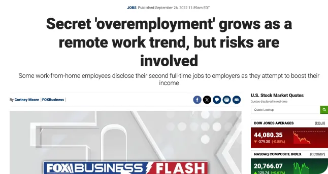 Fox Business article screenshot