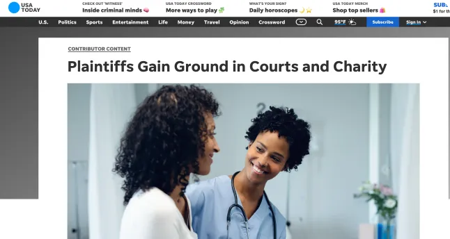 USA Today article screenshot