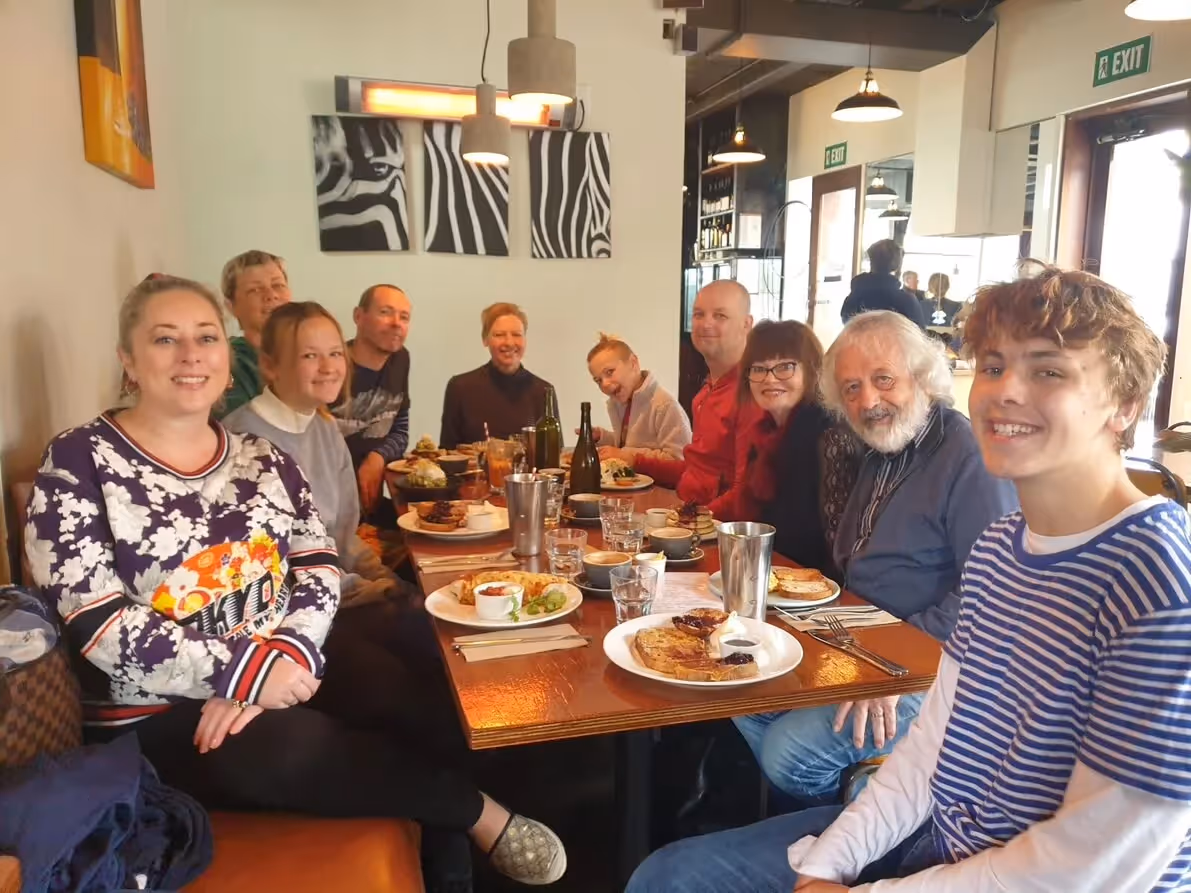 Halo is a great place for breakfast for family and friends catching up