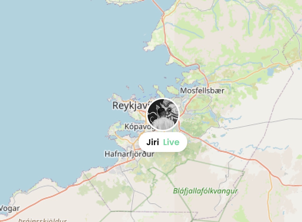 Live map with traveler pins