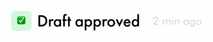 draft approved notification